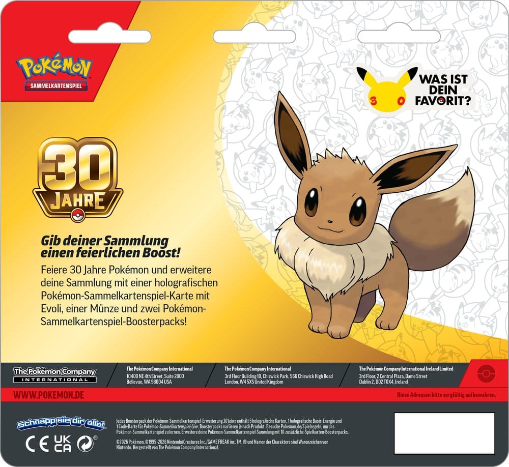 2er-Pack Blister Pokémon TCG 30 Jahre – Jubiläums-Blister (Deutsch)