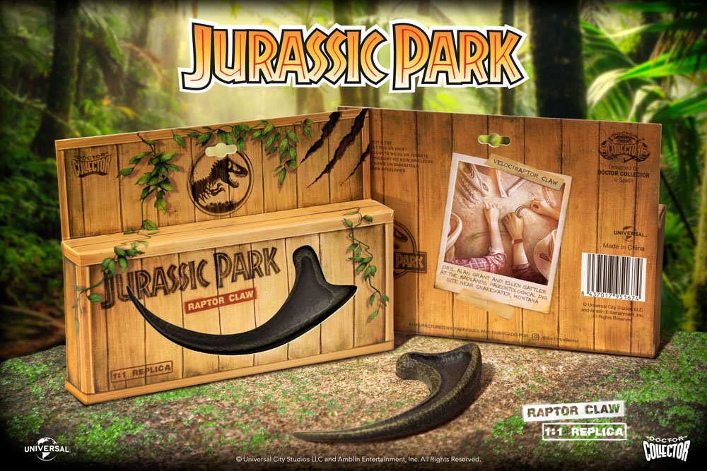 Jurassic Park - Velociraptor-Kralle als 1-zu-1-Replika