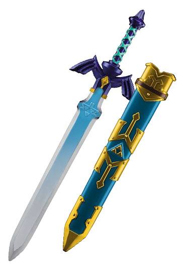 Link's Master Sword from Legend of Zelda as a high-quality plastic replica