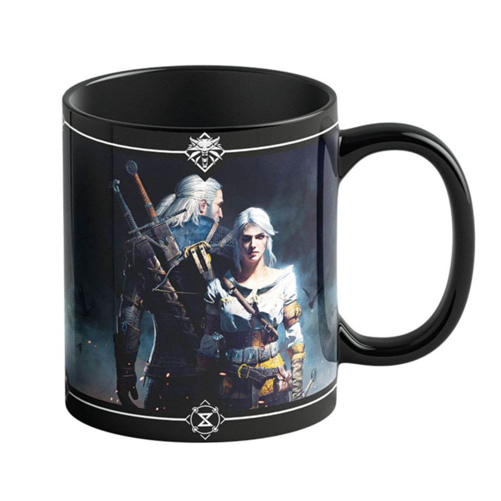 Magische Witcher-Thermotasse Geralt & Ciri mit Wärme-Effekt