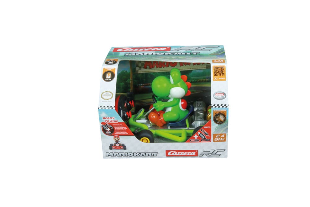 Remote-controlled Yoshi Pipe Kart RC with racing fun in the living room ๐