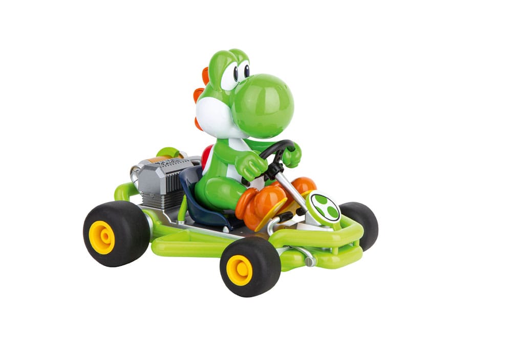 Remote-controlled Yoshi Pipe Kart RC with racing fun in the living room ๐