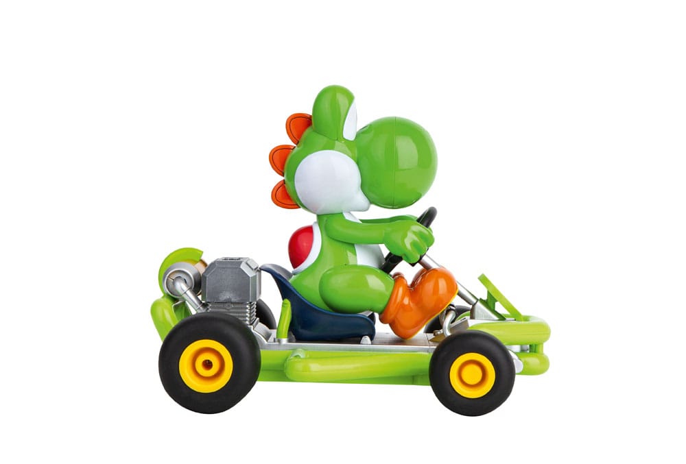 Remote-controlled Yoshi Pipe Kart RC with racing fun in the living room ๐
