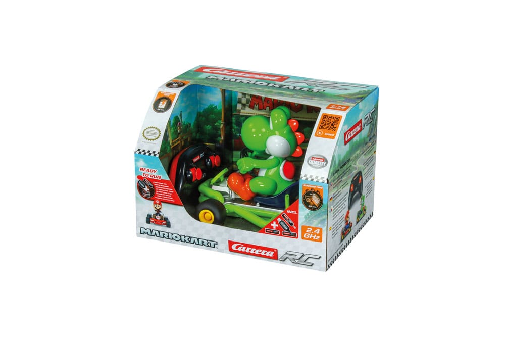 Remote-controlled Yoshi Pipe Kart RC with racing fun in the living room ๐