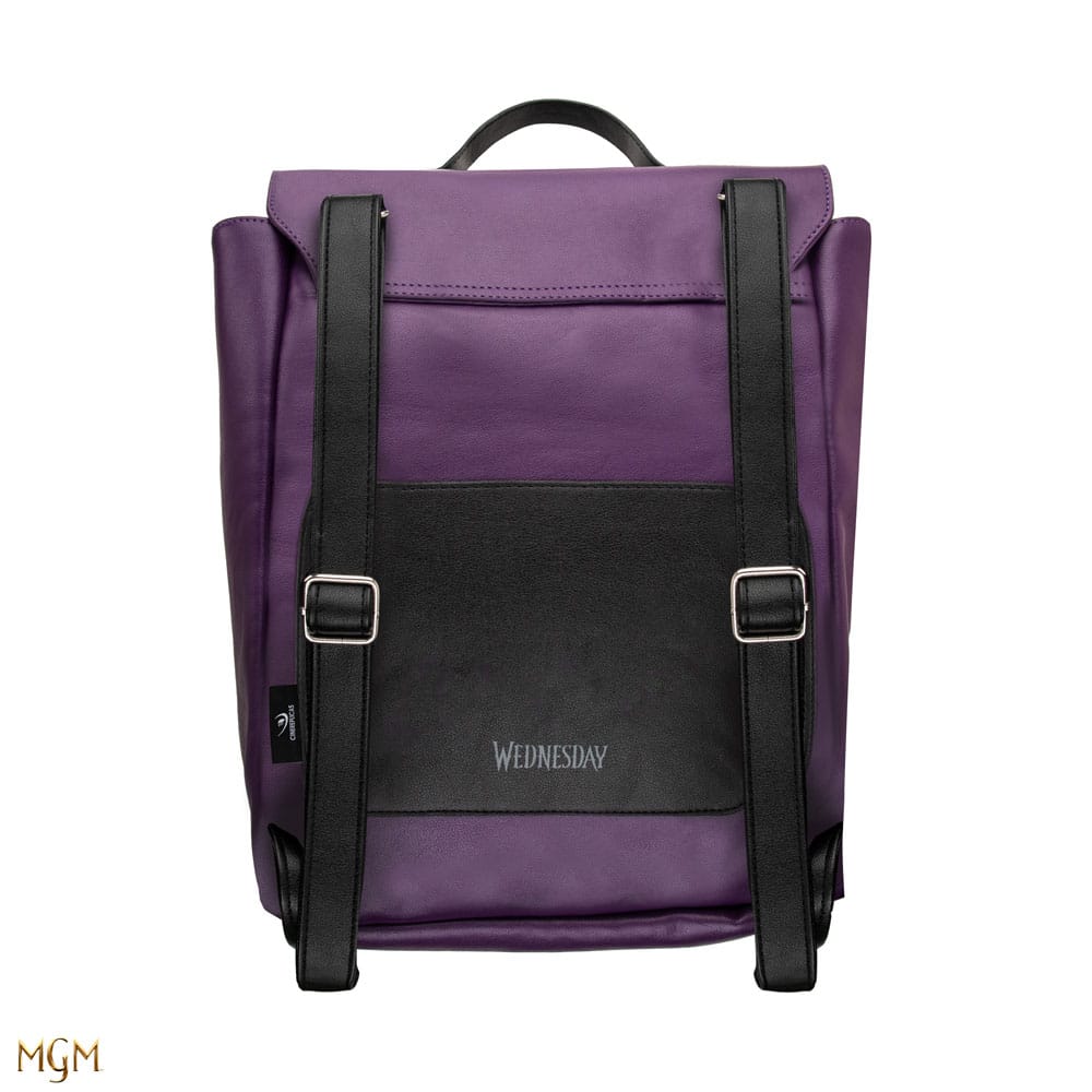 Mysteriöser Nevermore Rucksack in Violett für Wednesday-Fans