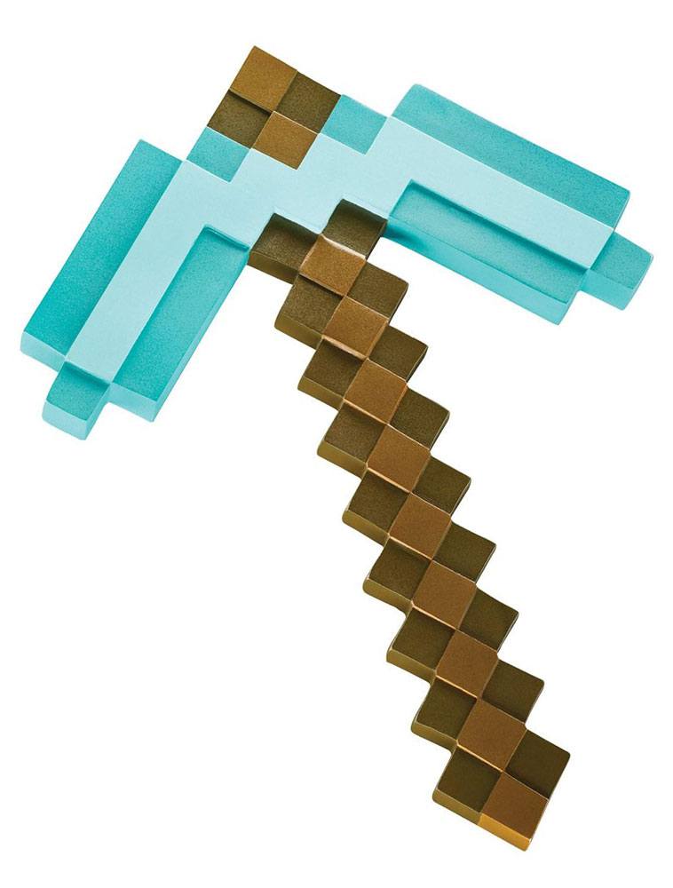 Minecraft Diamant-Spitzhacke aus Kunststoff – 40 cm Replik