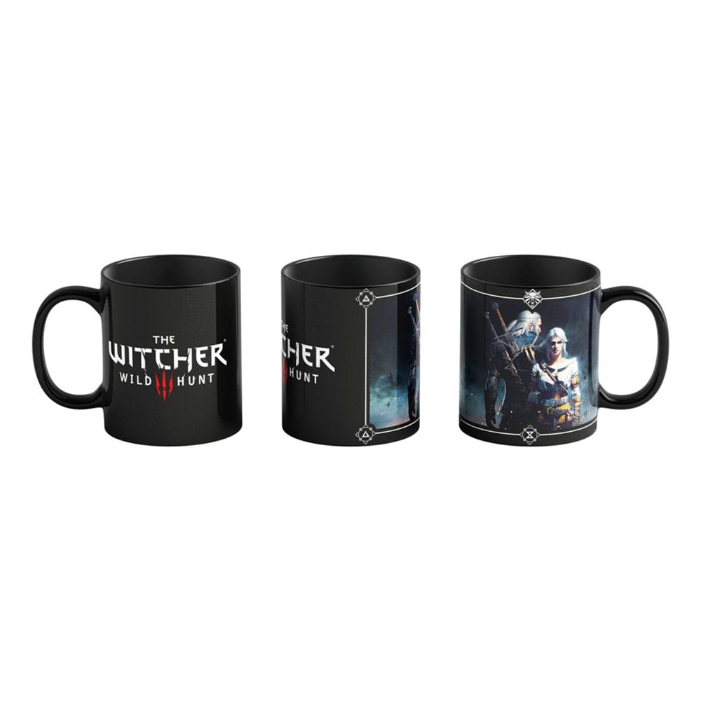 Magische Witcher-Thermotasse Geralt & Ciri mit Wärme-Effekt