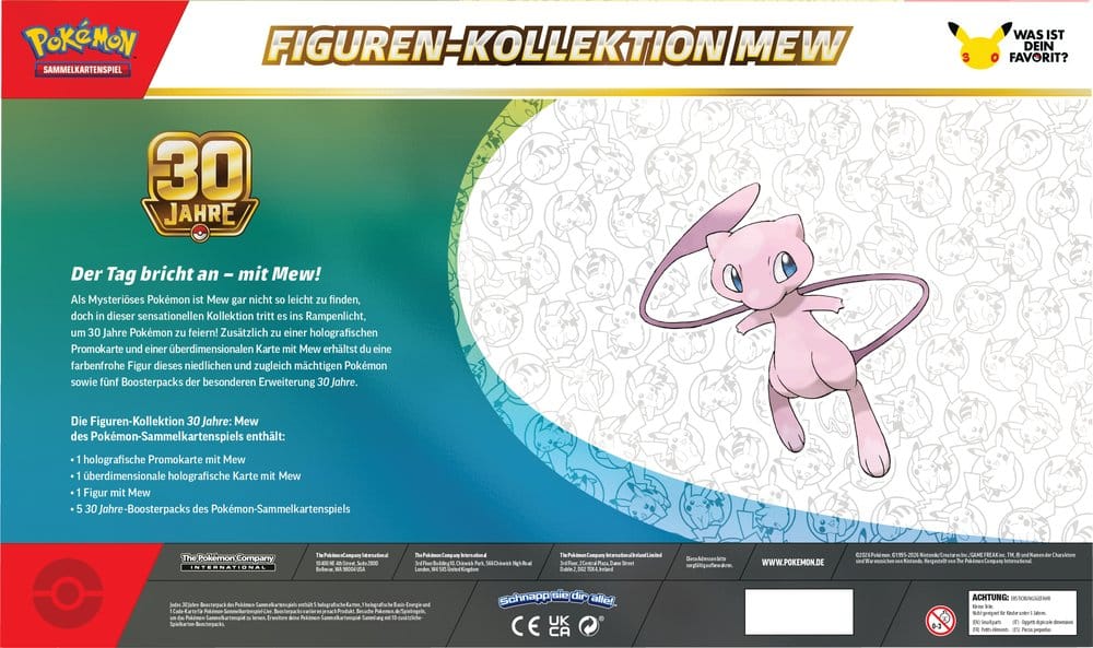 Pokémon TCG Figuren-Kollektion 30 Jahre: Mew – Promo & Booster (Deutsch)