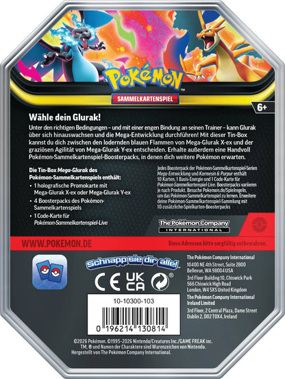 Mega-Glurak Y-ex Tin-Box – Pokémon Mega-Entwicklung TCG