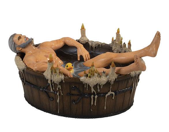 Geralt in the bathtub – The iconic statue from The Witcher 3