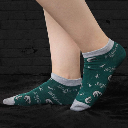 Magiczne skarpetki do kostki Slytherin – zestaw 3 szt. dla czarodziejskich stóp 💚✨