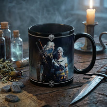 Magiczny kubek termiczny Wiedźmin Geralt i Ciri z efektem ciepła