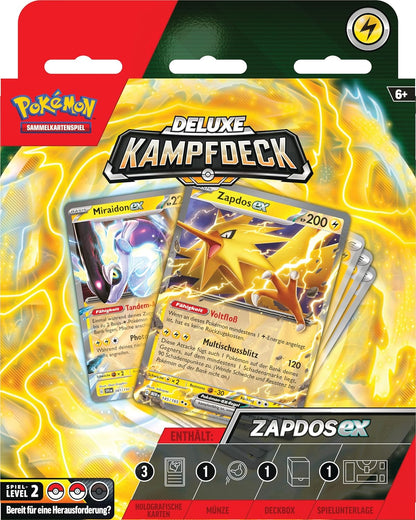 Zapdos ex Deluxe Battle Deck – Pokémon Scarlet & Violet TCG (German)