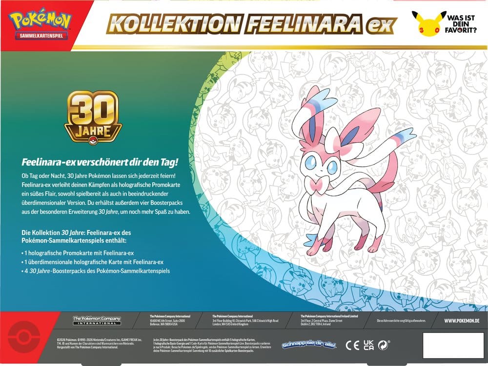 Feelinara-ex Jubiläums-Kollektion - Pokémon TCG 30 Jahre (Deutsch)