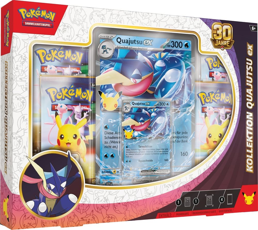 Kollektion Pokémon TCG 30 Jahre – Quajutsu-ex Jubiläums-Kollektion (Deutsch)