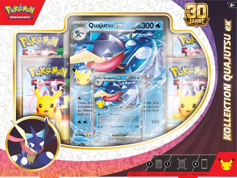 Kollektion Pokémon TCG 30 Jahre – Quajutsu-ex Jubiläums-Kollektion (Deutsch)