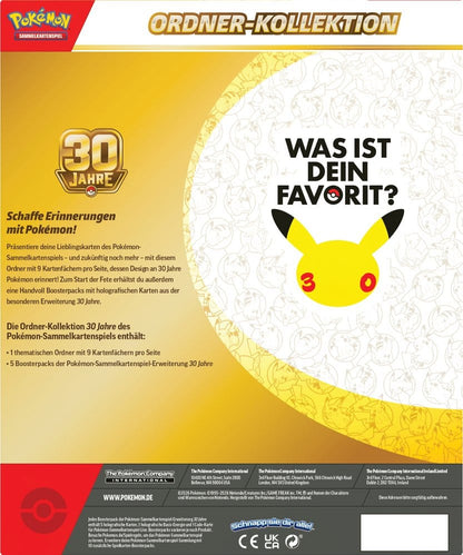 Ordner-Kollektion Pokémon TCG 30 Jahre – Jubiläums-Ordner (Deutsch)