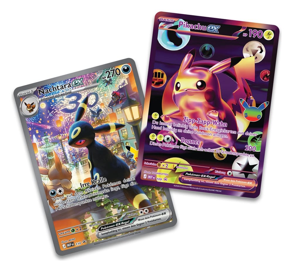 Ultra-Premium-Kollektion Pokémon TCG 30 Jahre – Nacht mit Pikachu-ex & Nachtara-ex (Deutsch)