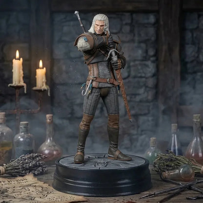 Witcher 3 Geralt Statue: Deluxe 24 cm with interchangeable head