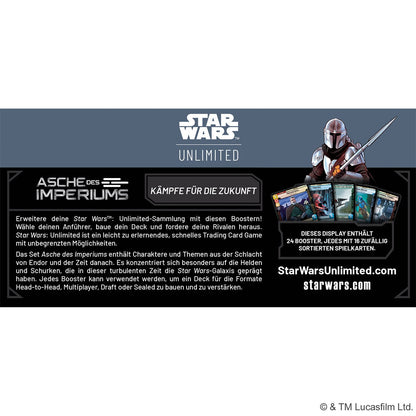 Star Wars: Unlimited - Asche des Imperiums Booster Display (DE)