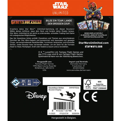 Star Wars: Unlimited – Gesetzlose Zeiten Booster Display (DE)