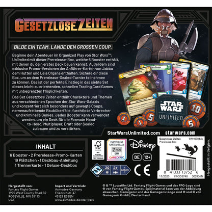 Star Wars: Unlimited – Gesetzlose Zeiten Prerelease Box (DE)