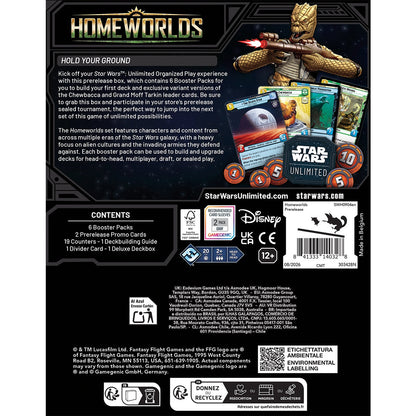 Prerelease Box Homeworlds – Star Wars: Unlimited (Englisch)