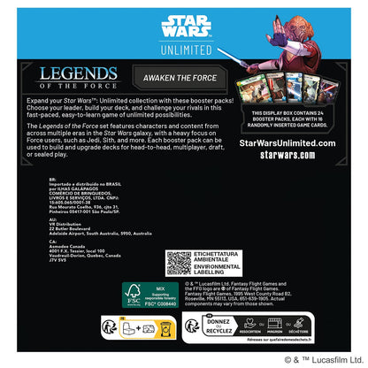 Booster-Display Legends of the Force – Star Wars: Unlimited (Englisch)