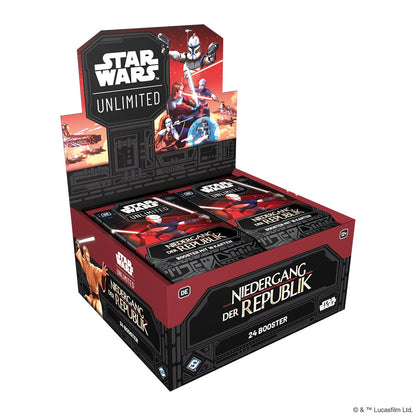 Booster-Display Niedergang der Republik – Star Wars: Unlimited (Deutsch)