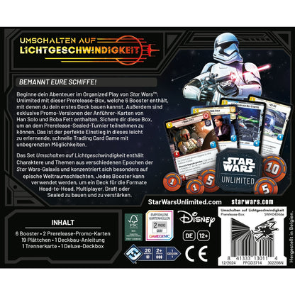 Prerelease-Box Umschalten auf Lichtgeschwindigkeit – Star Wars: Unlimited (Deutsch)