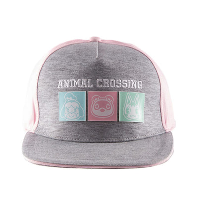 Animal Crossing Snapback Cap in pastel with squares
