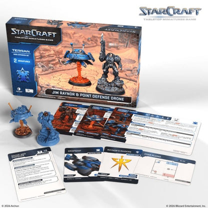StarCraft TMG Helden-Erweiterungsset Terraner: Jim Raynor & Point Defense Drone