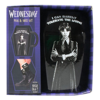 Wednesday Tassen- und Socken-Set – Mystisch und Kuschlig