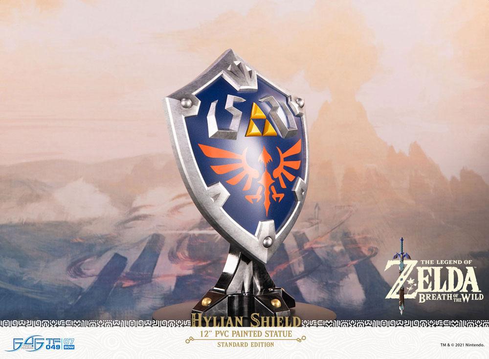 Links Hylia-Schild als Statue aus The Legend of Zelda