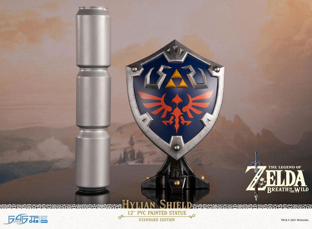 Links Hylia-Schild als Statue aus The Legend of Zelda