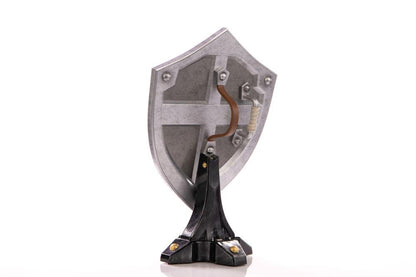 Links Hylia-Schild als Statue aus The Legend of Zelda