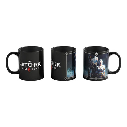 Magische Witcher-Thermotasse Geralt & Ciri mit Wärme-Effekt