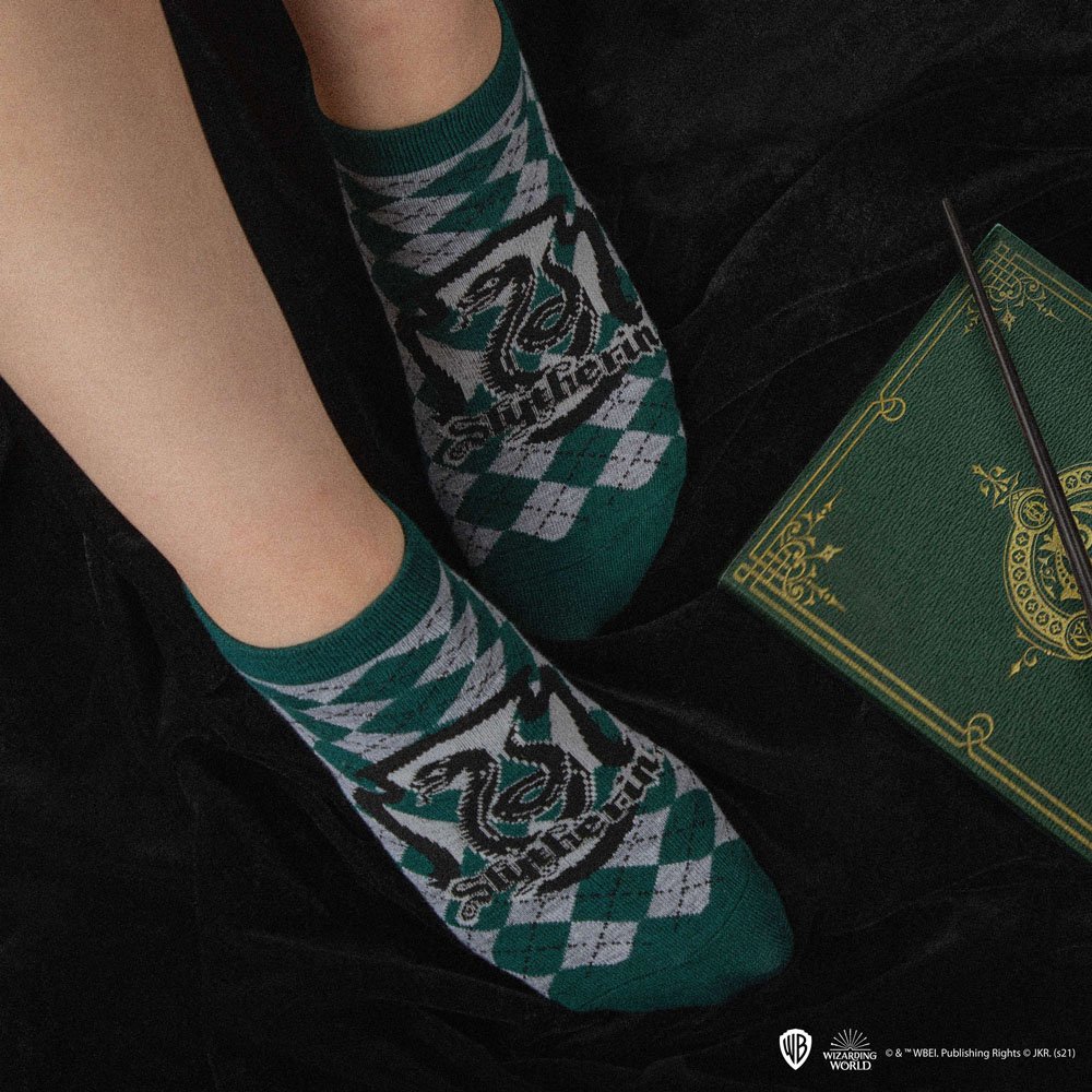 Magische Slytherin Knöchelsocken – 3er-Pack für Zauberfüße 💚✨