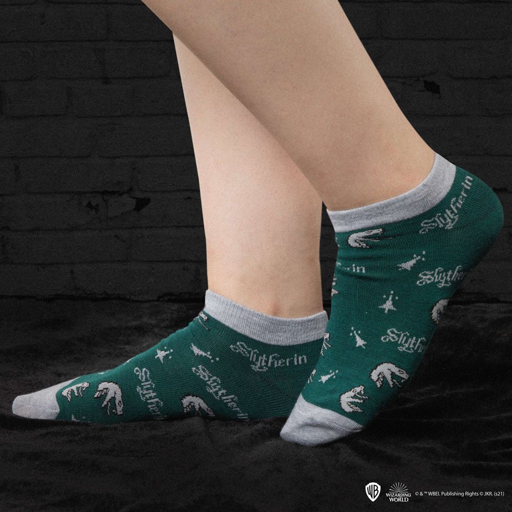 Magische Slytherin Knöchelsocken – 3er-Pack für Zauberfüße 💚✨