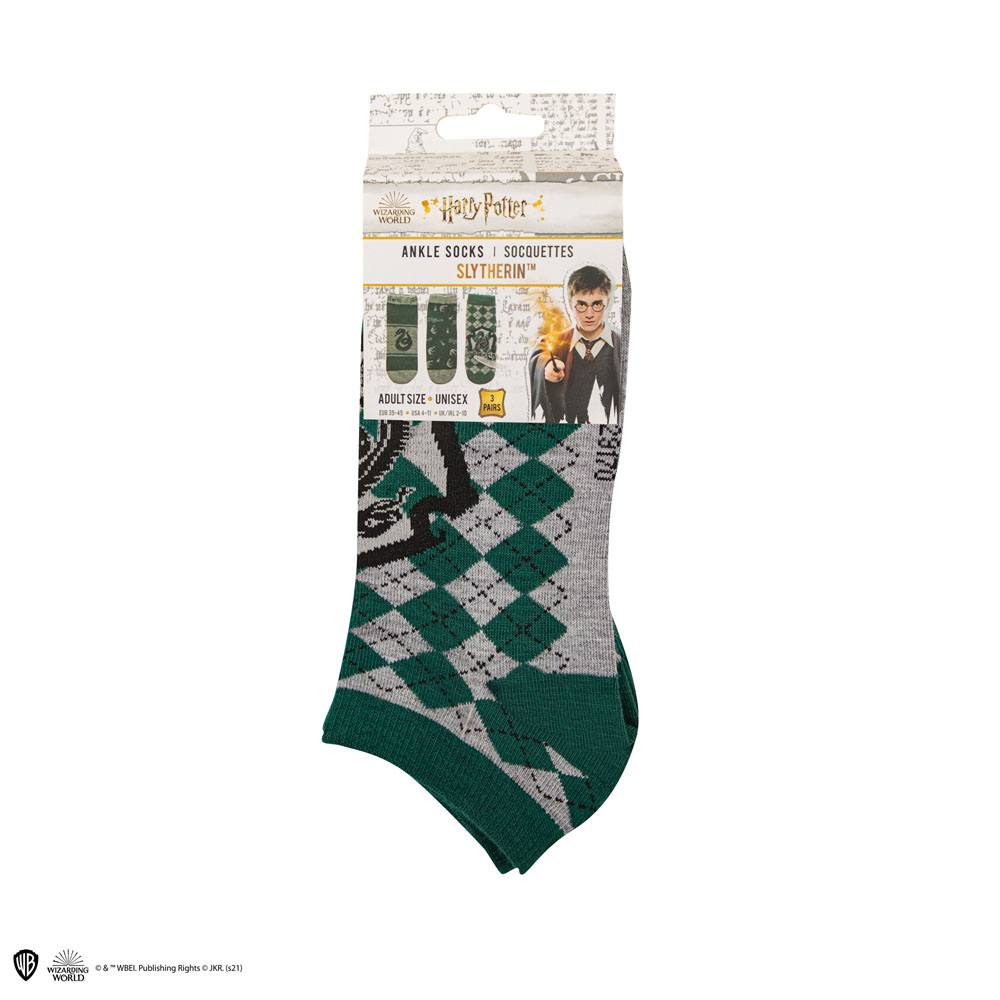 Magische Slytherin Knöchelsocken – 3er-Pack für Zauberfüße 💚✨