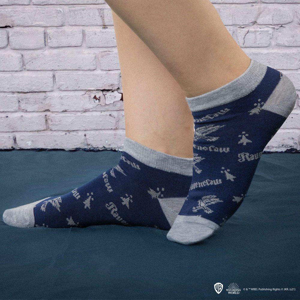Zauberhafte Ravenclaw Knöchelsocken 3er-Set – Offiziell 💙✨