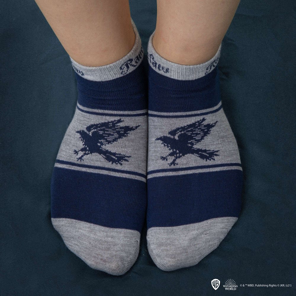 Zauberhafte Ravenclaw Knöchelsocken 3er-Set – Offiziell 💙✨