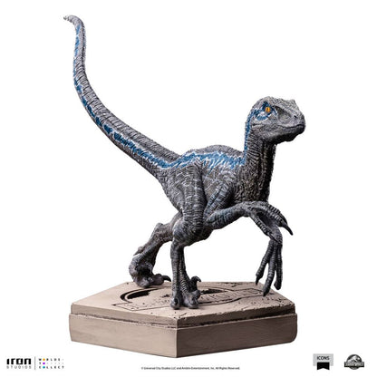 Velociraptor Blue Statue - Chic dinosaur safari for your home