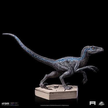 Velociraptor Blue Statue - Chic dinosaur safari for your home