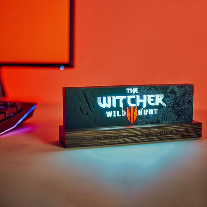 Witcher LED-Lampe: Wild Hunt Logo, leuchtende Magie