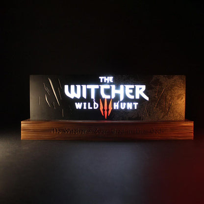 Witcher LED-Lampe: Wild Hunt Logo, leuchtende Magie