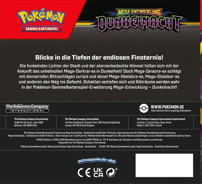 Pokémon TCG Mega Evolution: Pitch Black Booster Display (DE)
