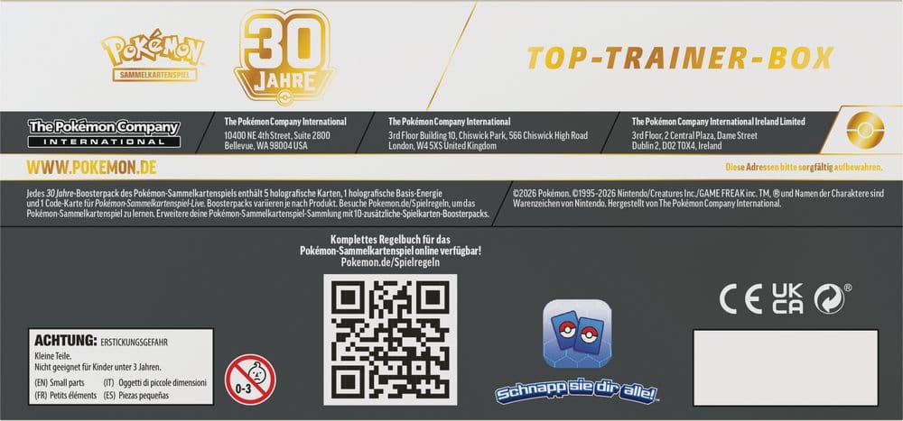 Top-Trainer-Box Pokémon TCG 30 Jahre – Jubiläums-ETB (Deutsch)