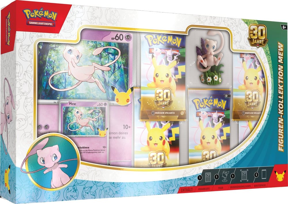Pokémon TCG Figuren-Kollektion 30 Jahre: Mew – Promo & Booster (Deutsch)