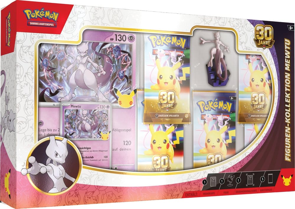 Pokémon TCG Figuren-Kollektion 30 Jahre Mewtu (Deutsch)